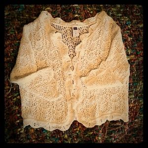 Cropped Cover Up, Knitted, Crochet